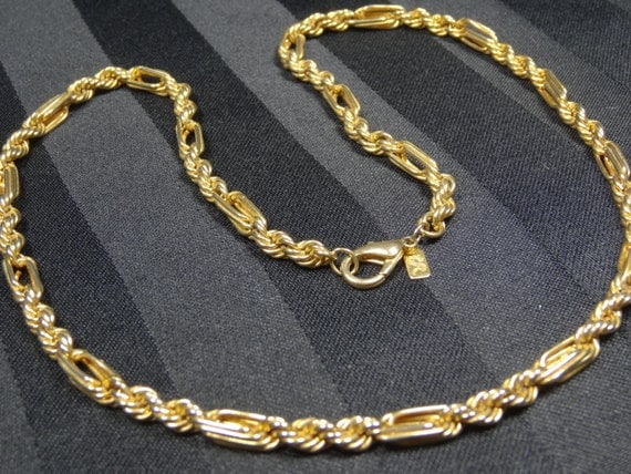 signed-lr-lady-remington-gold-necklace-twisted-braided-rope