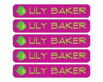 72 Skinny School Labels - Great for school supplies - Long Skinny
