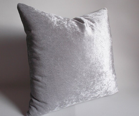 Items Similar To Decorative Velvet Silver 20'' X 20'' Throw Pillows