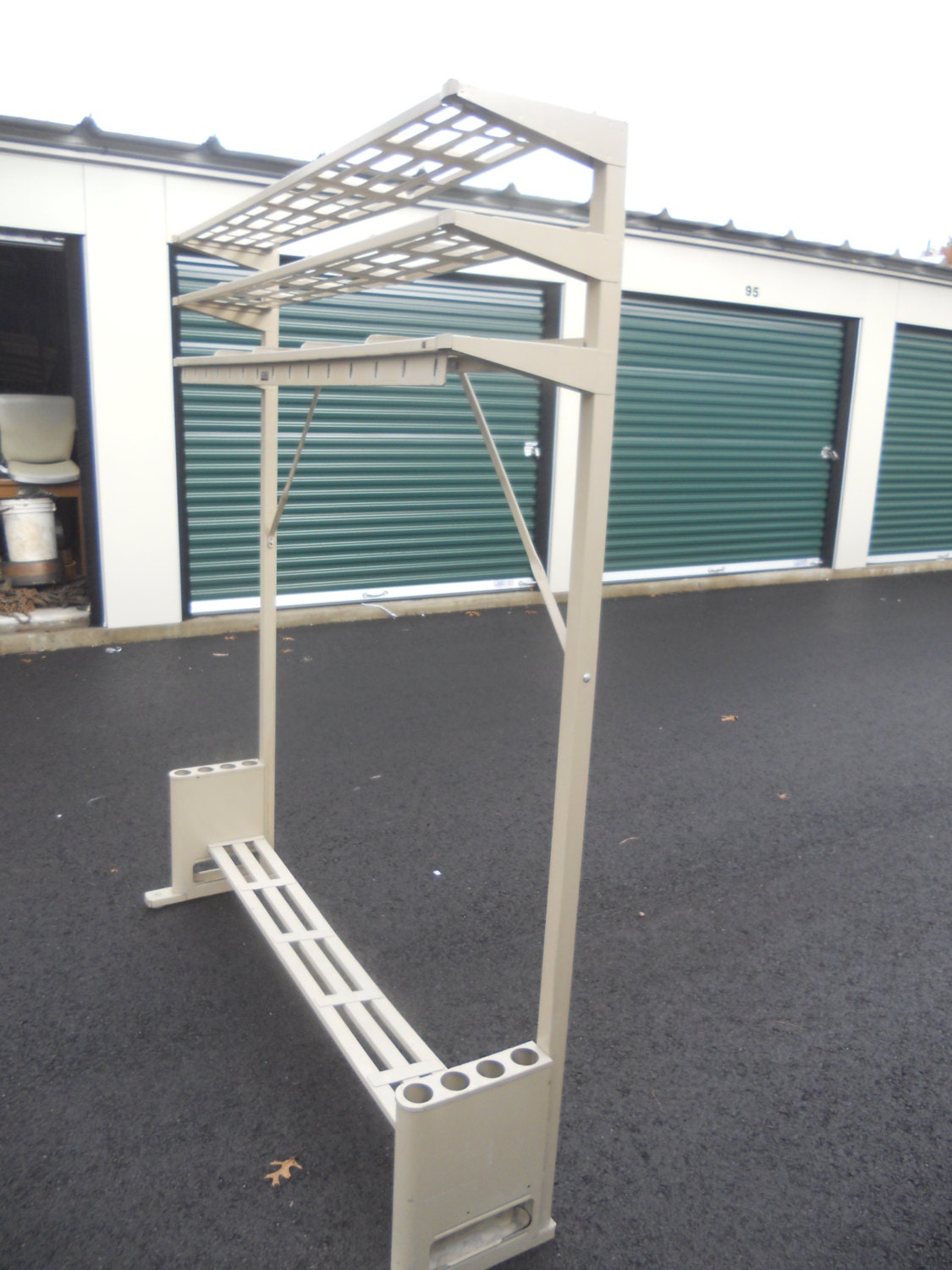 Vintage Office Valet Coat/Hat/Umbrella Rack Metal