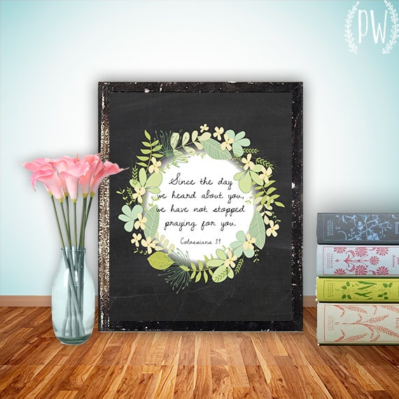 Nursery Bible Verse art print Printable wedding scripture