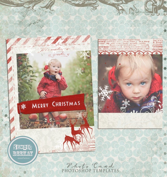 INSTAND DOWNLOAD Christmas Photo Card Photoshop Christmas