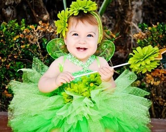 Tinkerbell Costume, Tinkerbell Tutu, Fairy Tutu, Fairy Costume, Peter Pan, Tinkerbell Birthday, Outfit of Choice, Halloween Tutu Costume