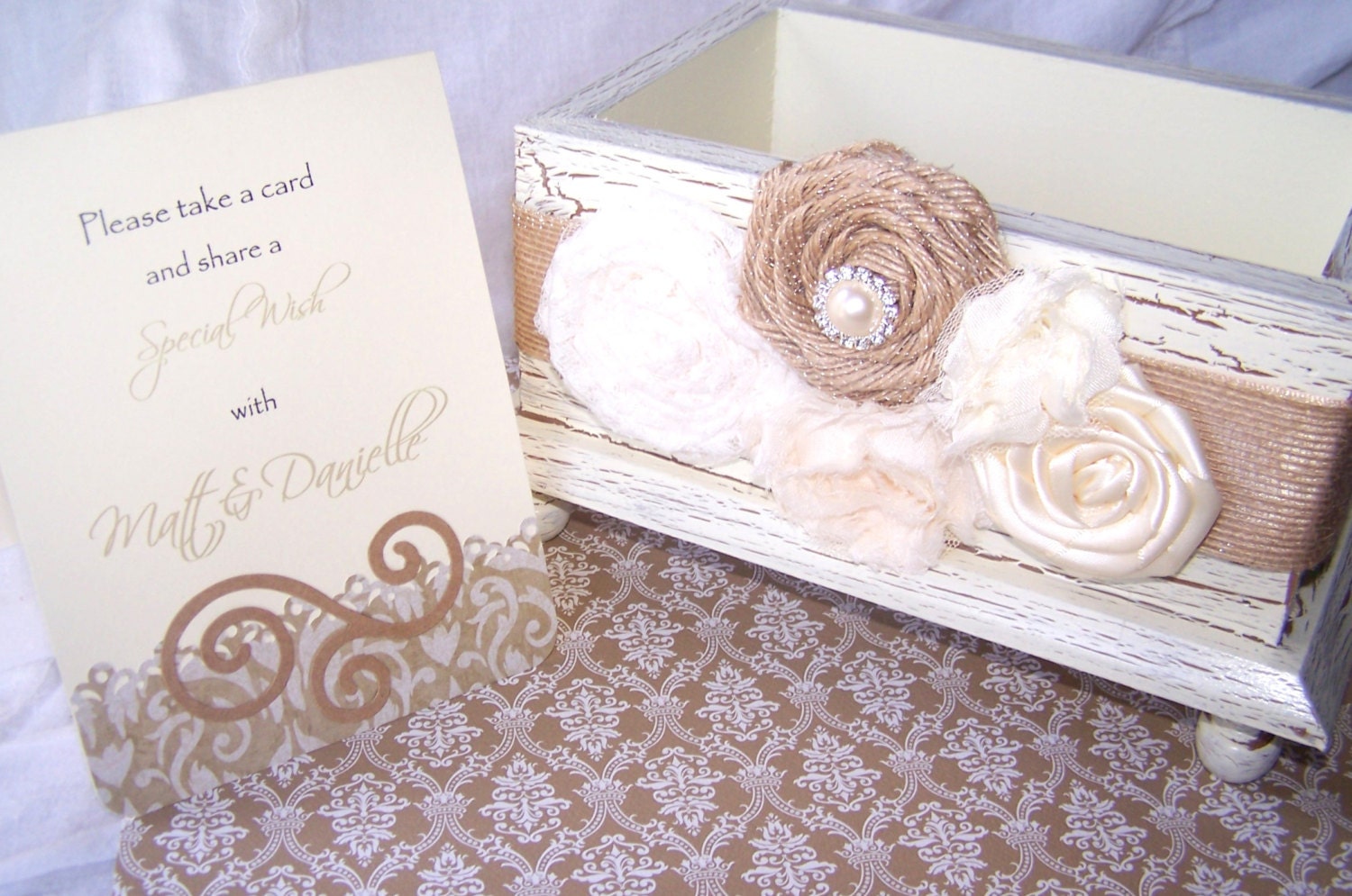 Custom Wedding Guest Book BOX Rustic Country by peachykeenday