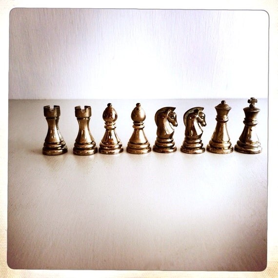 vintage Towle chess salt and pepper shakers silver