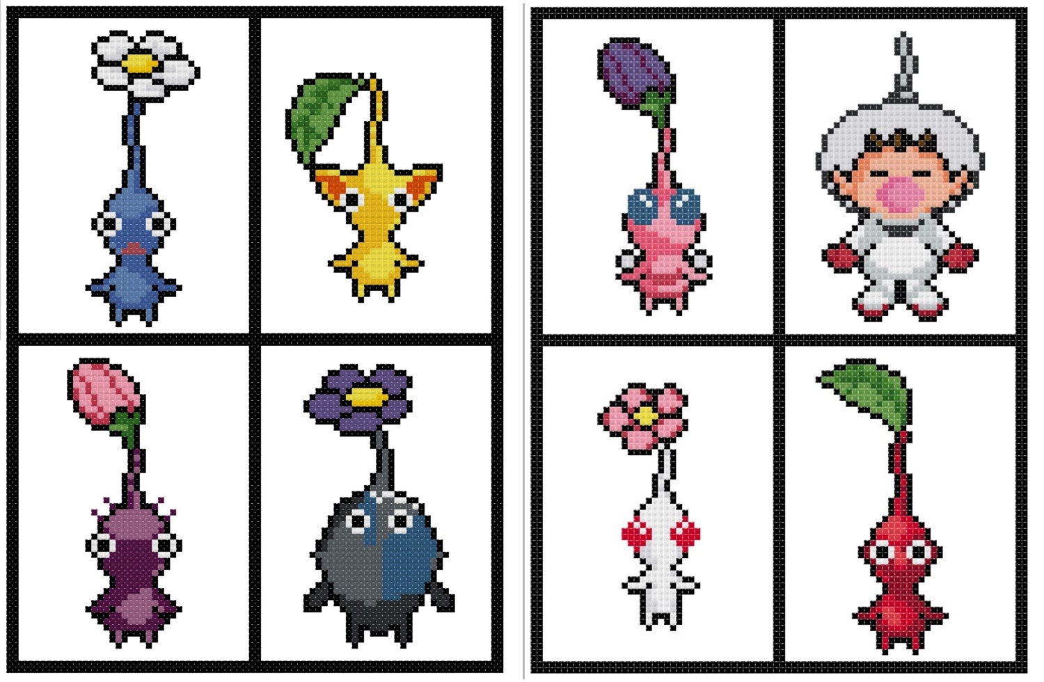 Download Pikmin Cross Stitch Patterns 2 PDF files