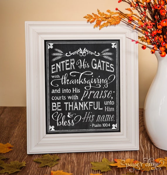 INSTANT DOWNLOAD Thanksgiving Chalkboard Printable wall art