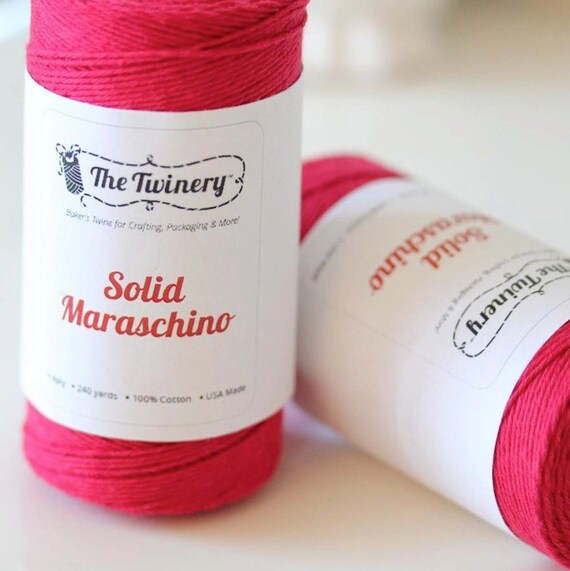 Bakers Twine - Solid Maraschino - 4 Ply Twine - 240 Yard Spool - The Twinery - Craft Supplies Il_570xn
