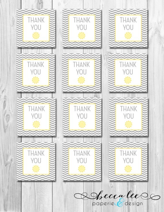 INSTANT DOWNLOAD - You Are My Sunshine Theme Favor Tags - DIY - Printable Il_570xn