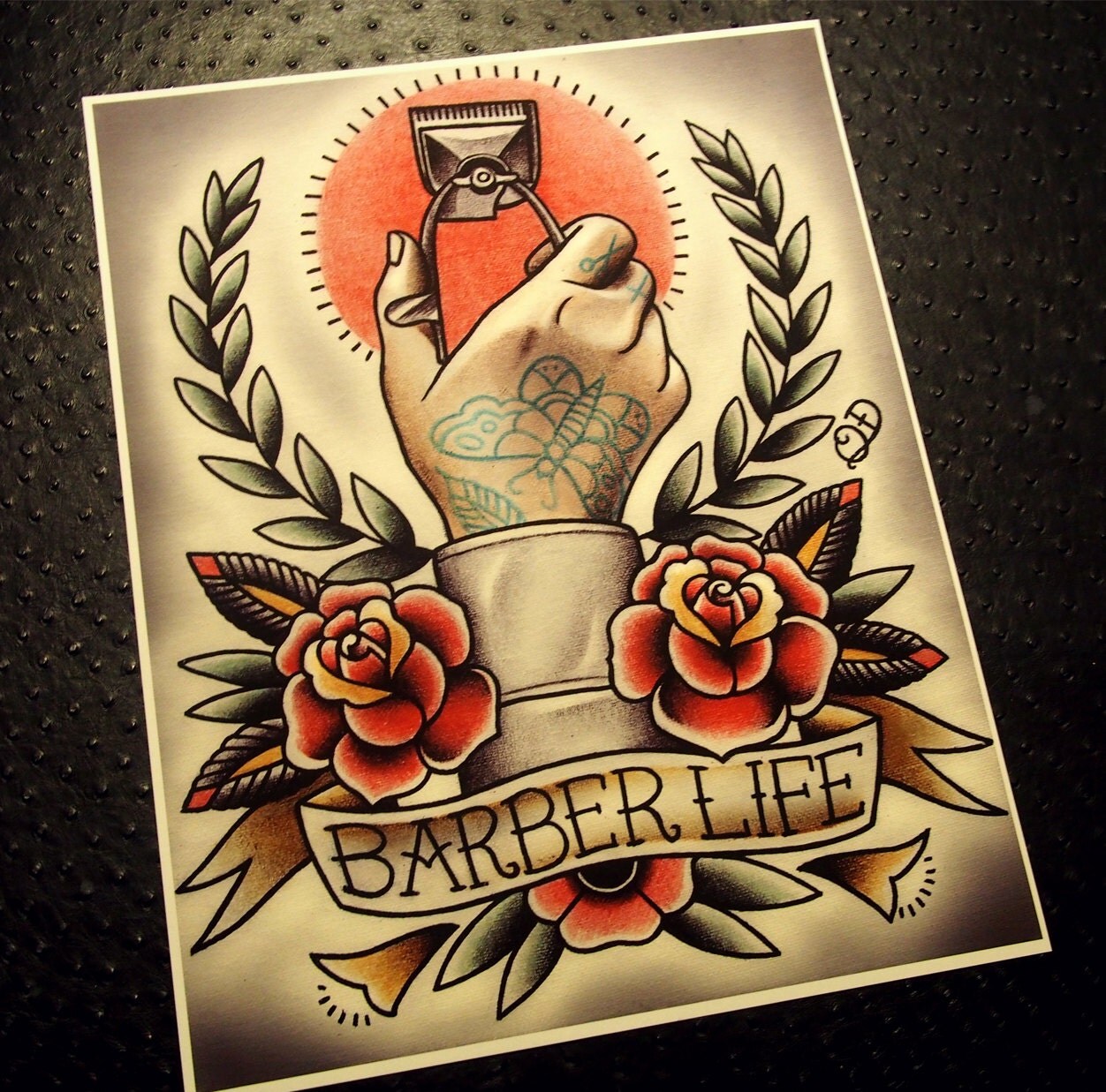 barber life tattoo flash barber life tattoo flash