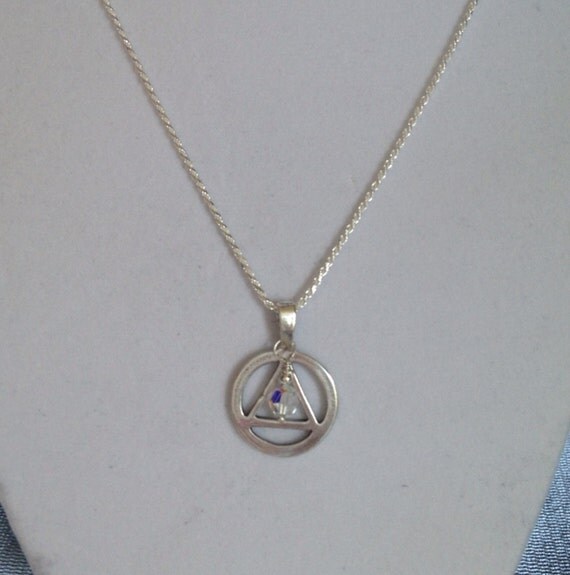 AA Triangle Necklace . Personalized AA Jewelry . by KetchDesignz