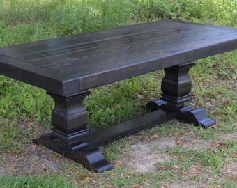 Harvest Table | Dining Table| Farmhouse Table Ebony - shipping included