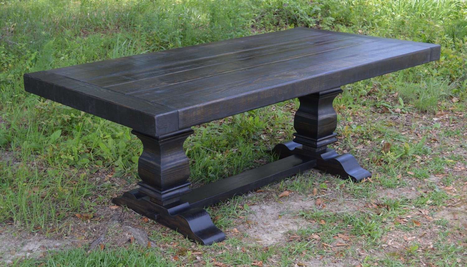 Harvest Table Dining Table Farmhouse Table Ebony shipping