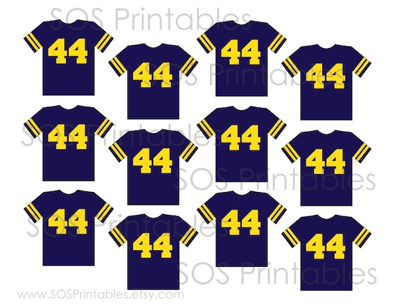 football jersey cupcake toppers custom school colors and