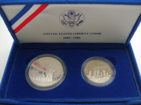 1986 Commemorative Statue of Liberty Proof Set with Silver