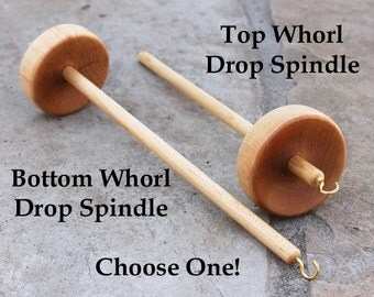 Drop Spindle - Top or Bottom Whorl - Spinning, Plying - Handspun