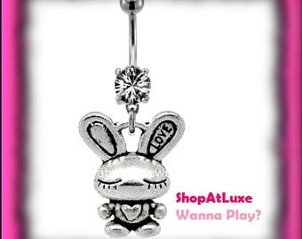 ANIME Bunny Navel Belly Ring - Hand Crafted