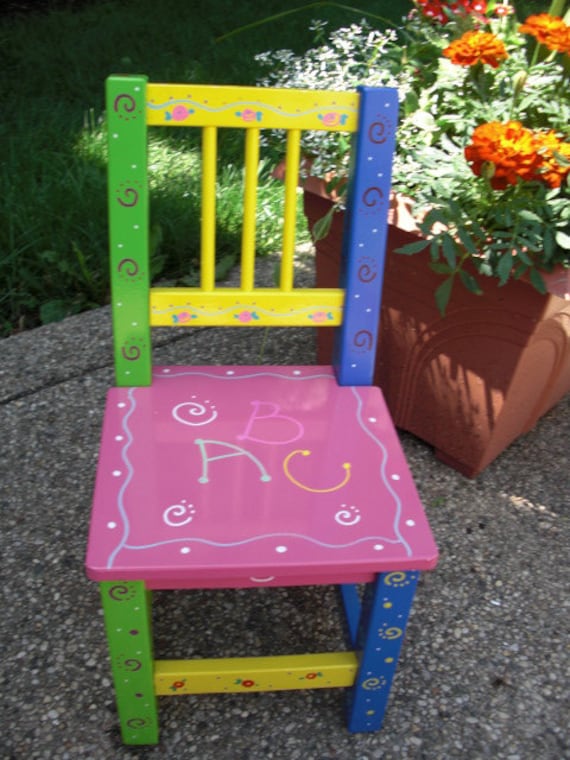 Hand painted Childrens Chair