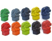 Santa Crayons set of 10 - Christmas Crayons - Stocking Stuffers - Party Favors Il_170x135