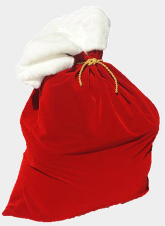 items similar to sale red velvet santa sack extra items similar to sale red velvet santa sack extra