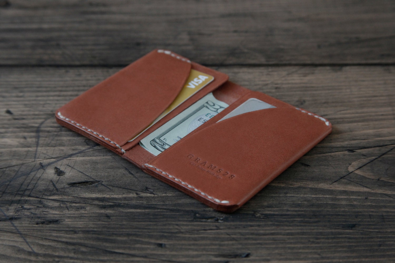 GRAMS28 / Four Pocket Leather DAY WALLET slim wallet by GRAMS28