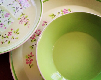 Vintage Mikasa Colormates Chinoise Dinner Set.
