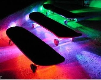 Skateboard Battery Powered LED Waterproof Light Strip Kit w/ Remote Control - Longboard