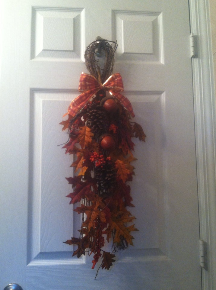 Elegant Fall Door Decor FALL Wreath Acorn by FromTheCoast2TheCity