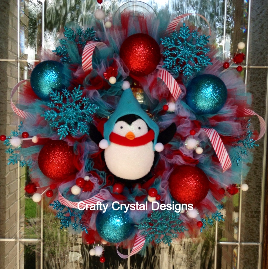 Penguin Christmas Wreath 