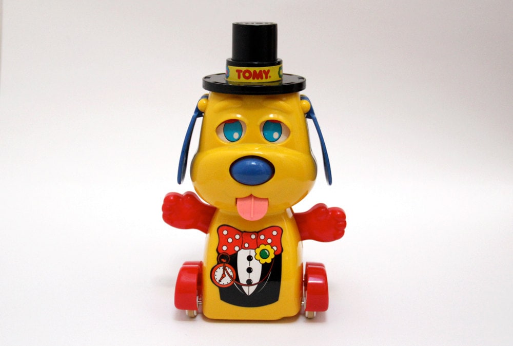 Vintage Doggone Dog push along toy by Tomy 1970s