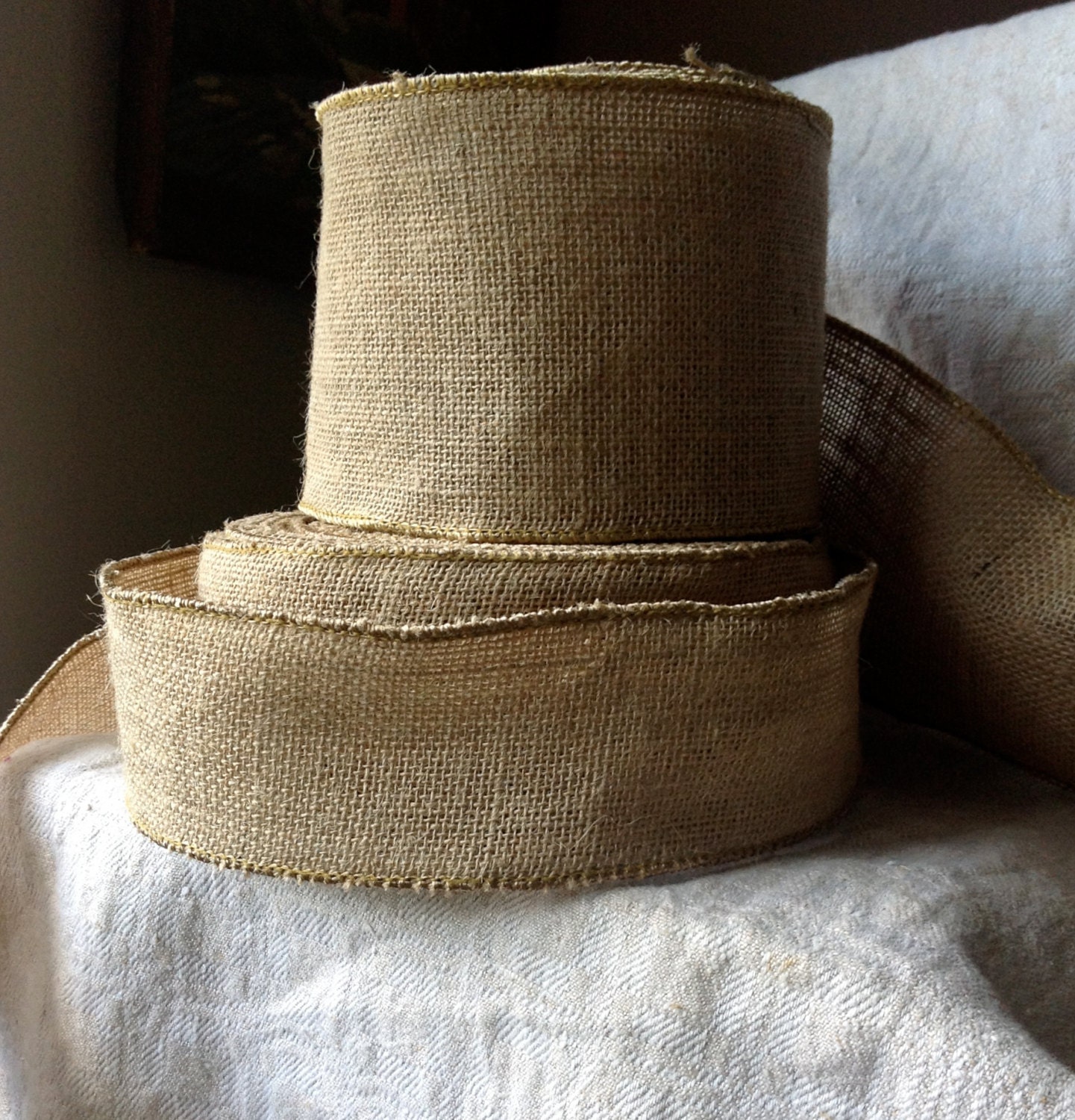 rustic burlap ribbon