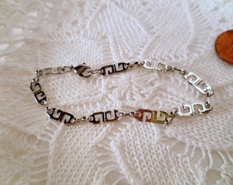 Vintage Givenchy Bracelet, Silver Tone Multiple Logos, Designer Bracelet, Vintage jewellery