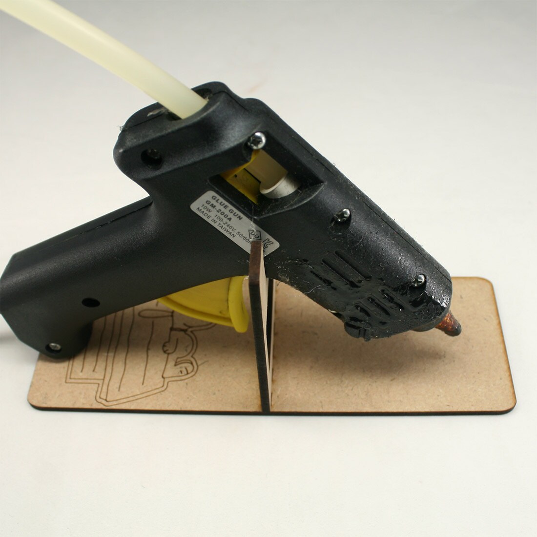 1 Piece Hot Glue Gun Holder Glue Gun Stand Wooden Glue Gun