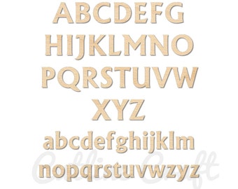Wood Monogram Letter Cutout Shapes, Albert Style, Great for Crafts ...
