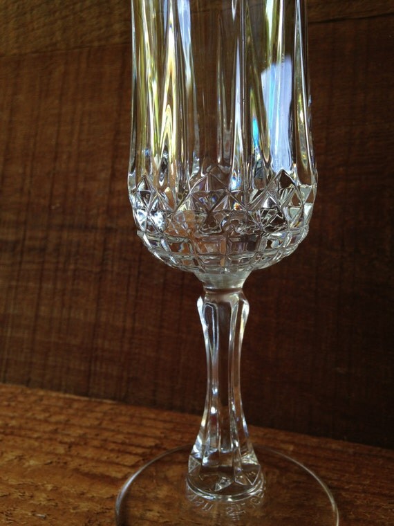 12 Crystal Champagne Flutes St Belmont