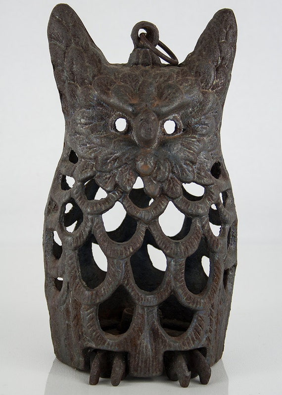 Old cast iron owl lantern