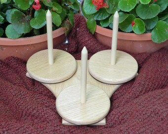 Yarn Tri-Spinner: Red oak