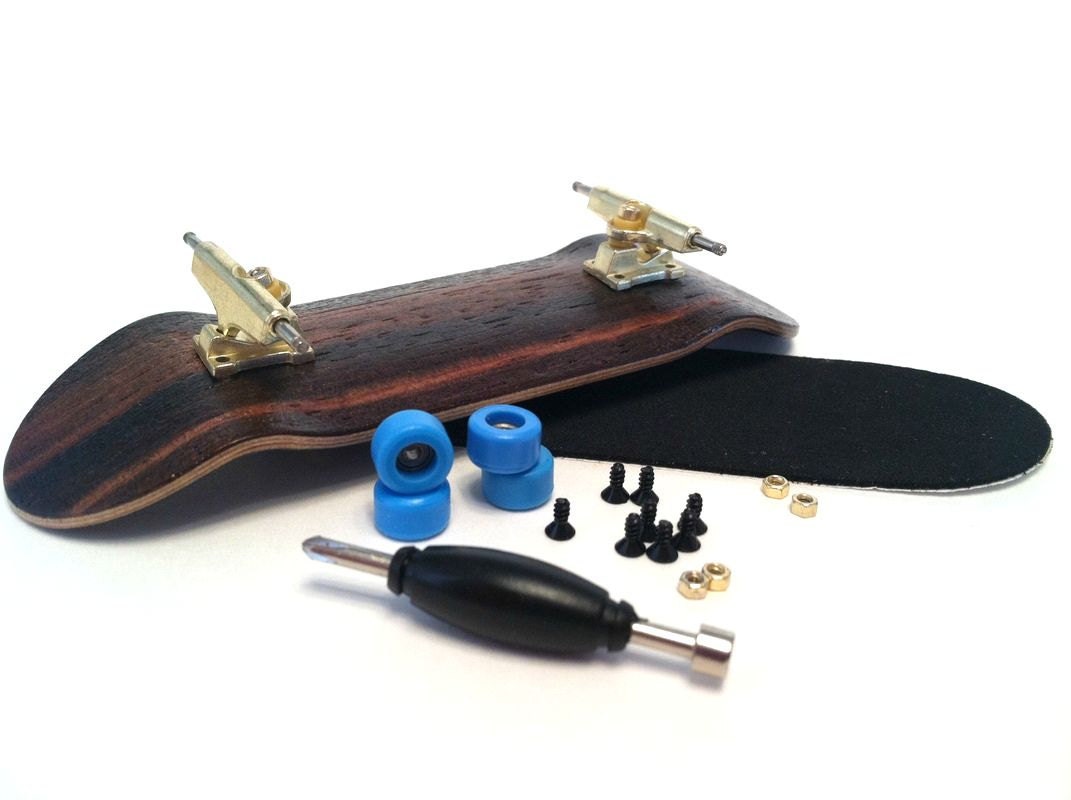 Complete Wooden Fingerboard w/ Bearing Wheels Trucks Grip