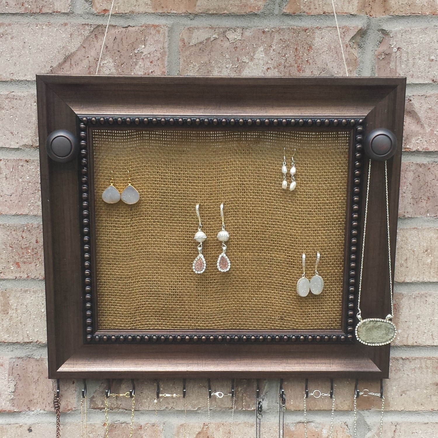 Jewelry Organizer Hanging Jewelry Organizer by LivelyHappenings