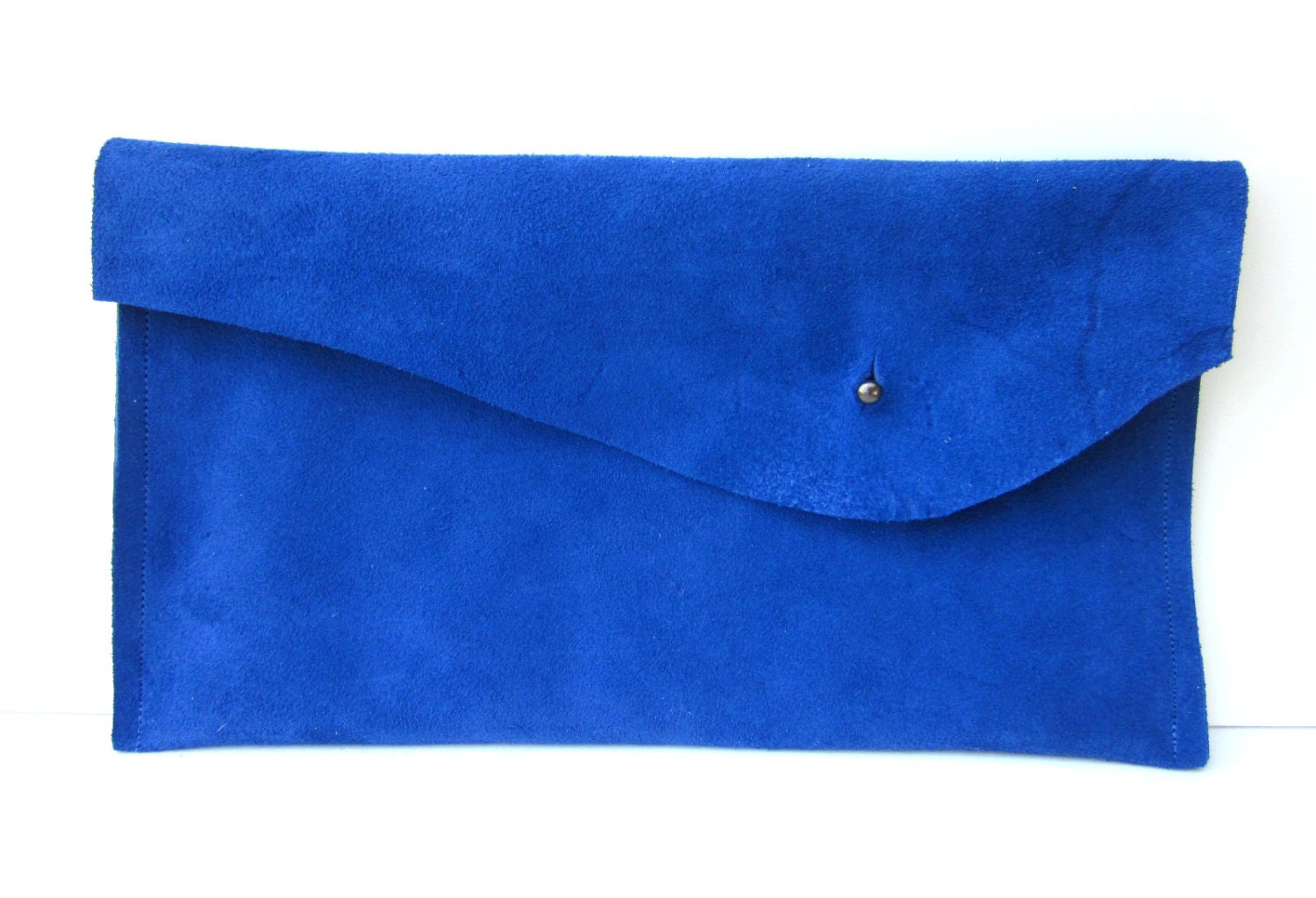 Electric Blue Clutch Cobalt Blue Clutch Leather Clutch