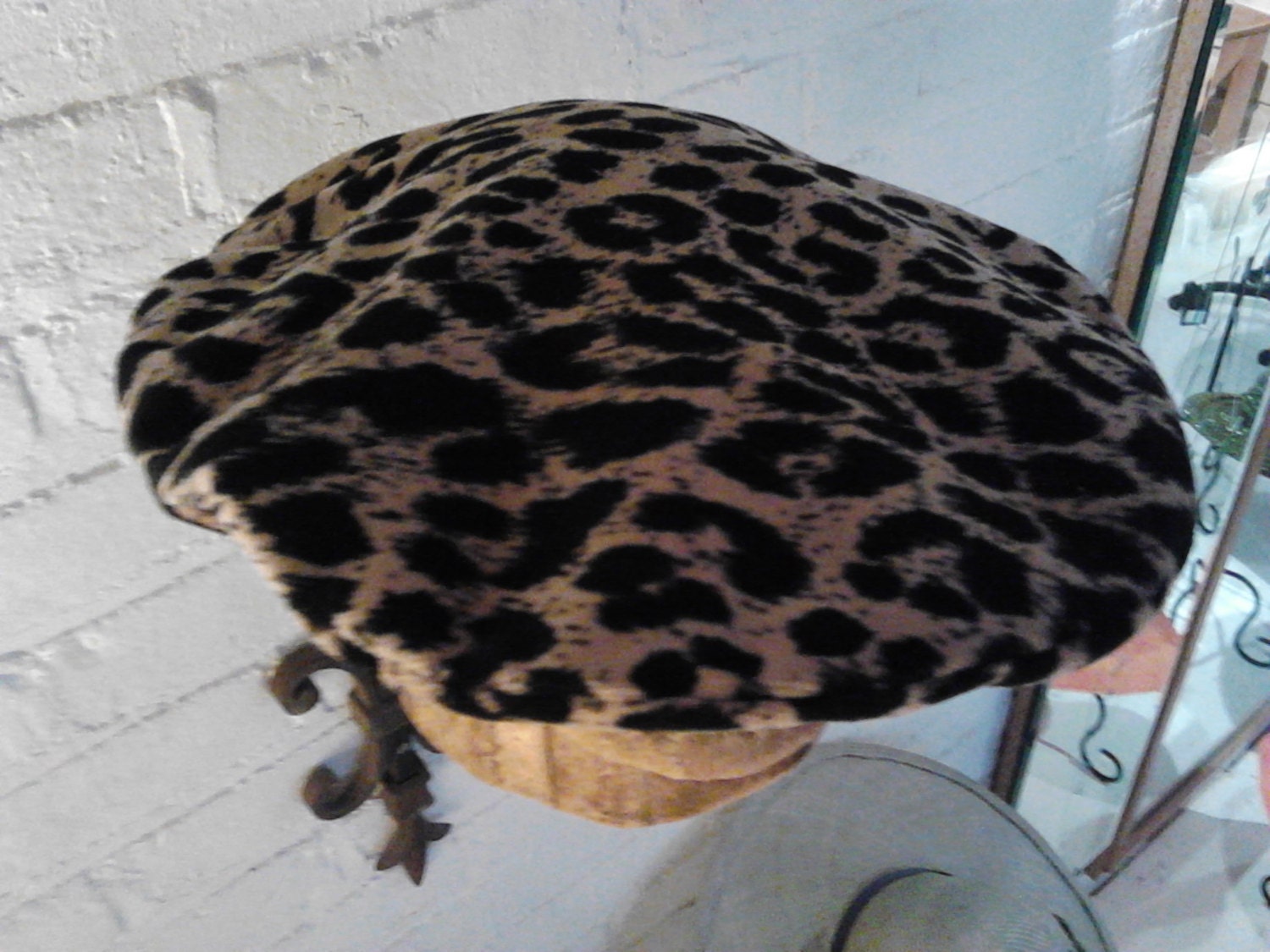 Velvet Leopard Beret