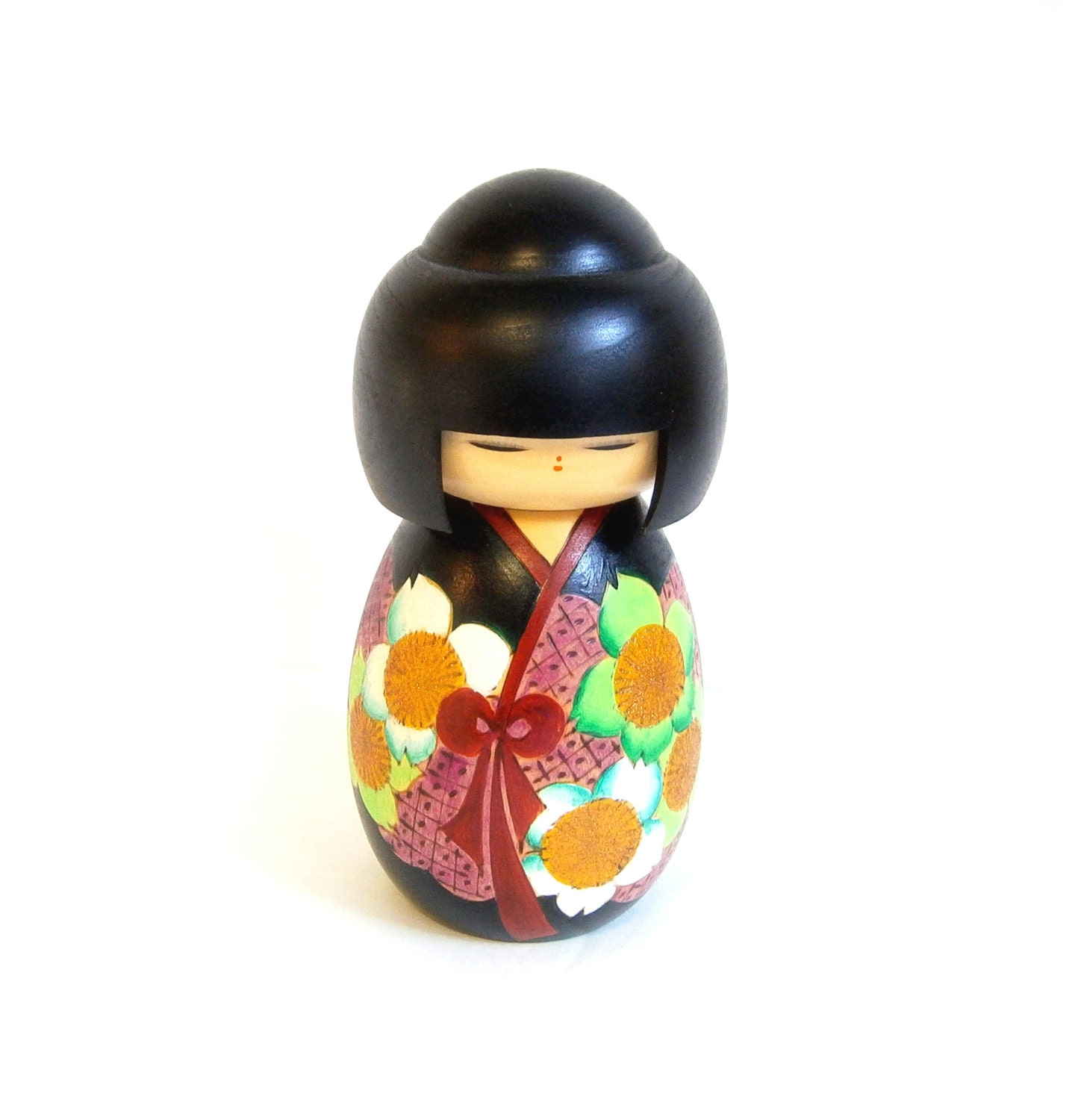 Vintage Japanese Wooden Kokeshi Doll by ModernisticVintage on Etsy
