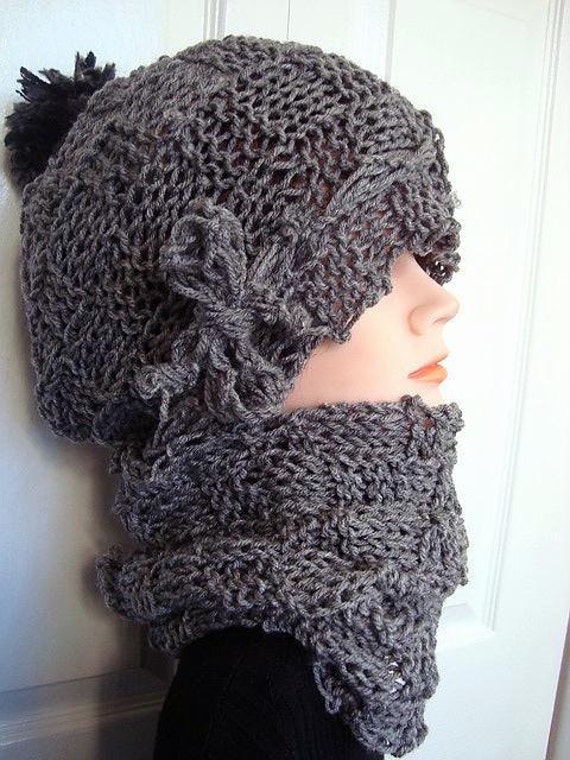 Instant download - hat knitting pattern -(pdf file) , Basket-weave Hat and Co...