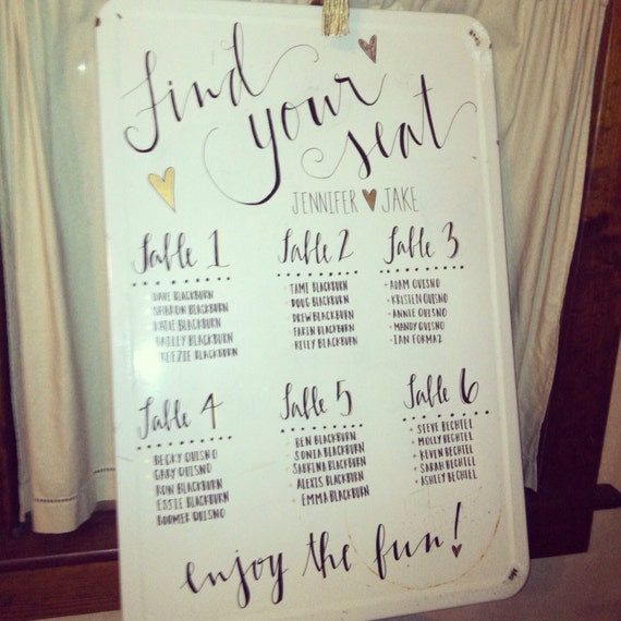 Items similar to Custom seating chart on Etsy