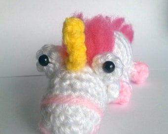 Fluffy Unicorn Despicable Me Crocheted Amigurumi Doll