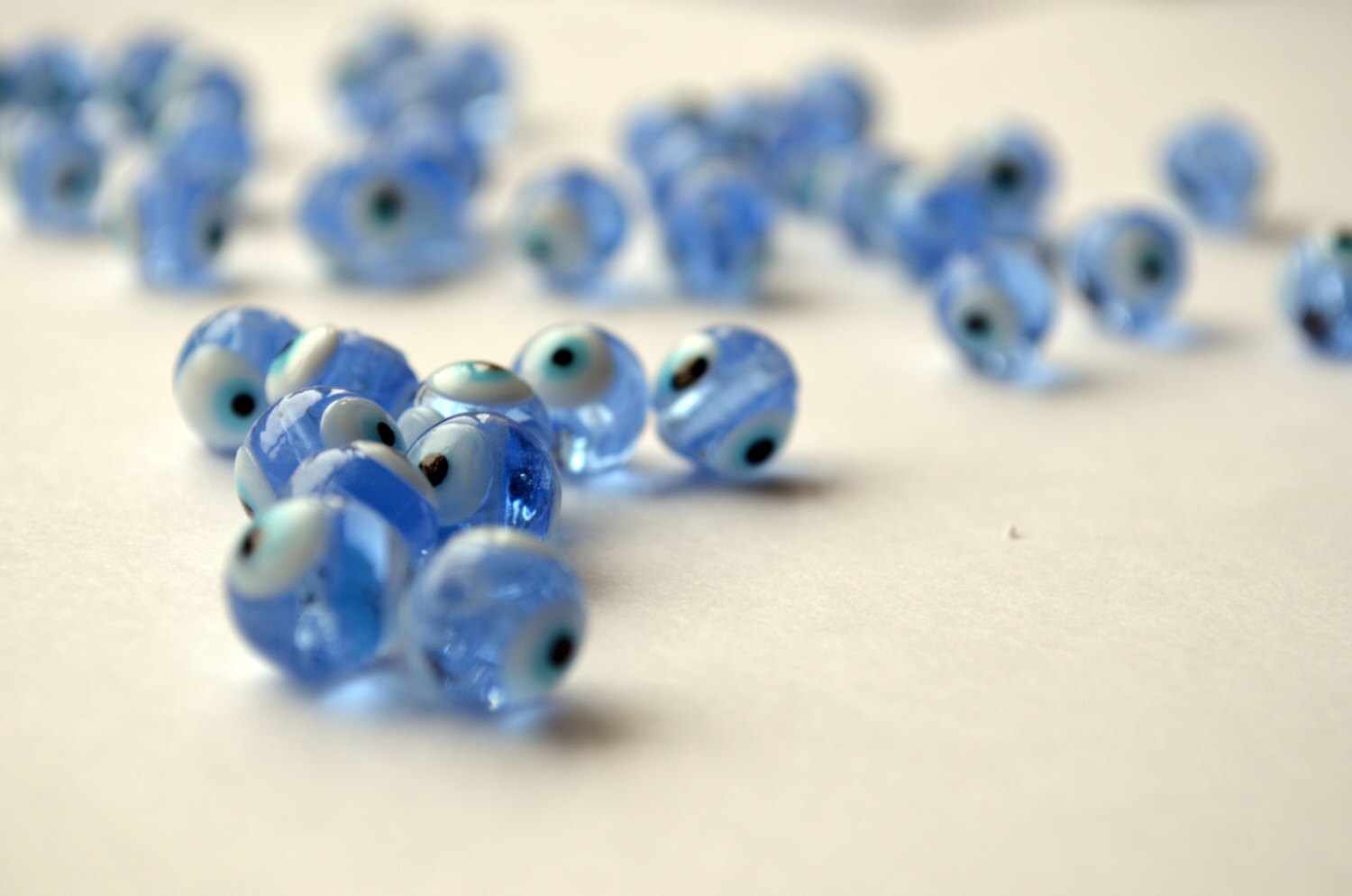 Blue Evil Eye Beads For Necklace or Bracelet Eye Beads Turkish Lamp