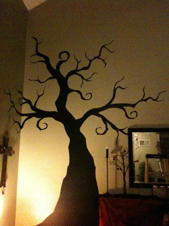 Halloween Creepy Tree Wall Decal nightmare before by pinktoblue