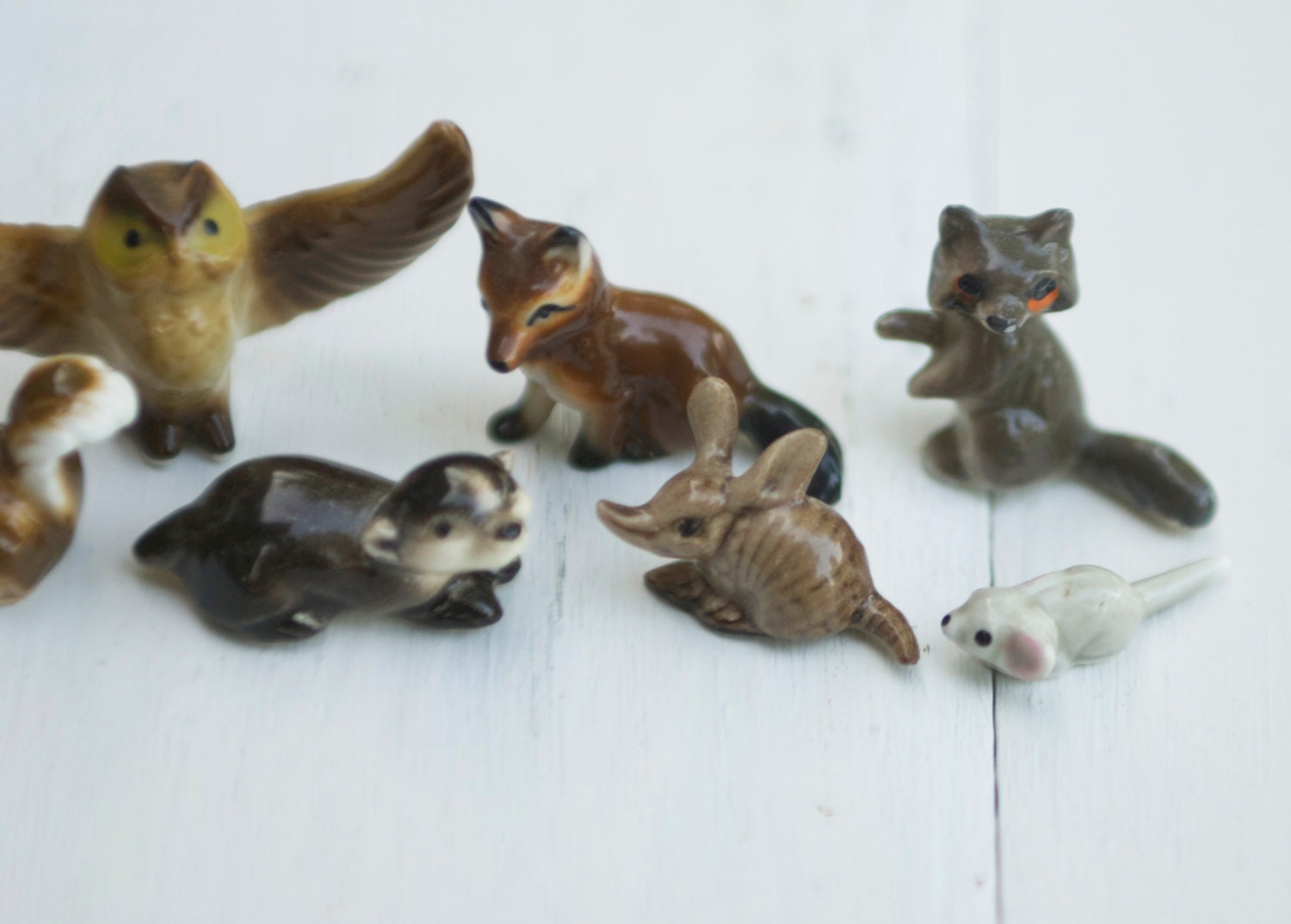 porcelain woodland animals