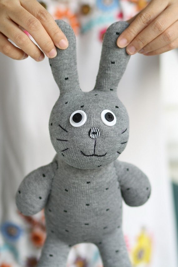 Handmade Large Bunny stuffed animal toys little by Toyapartment