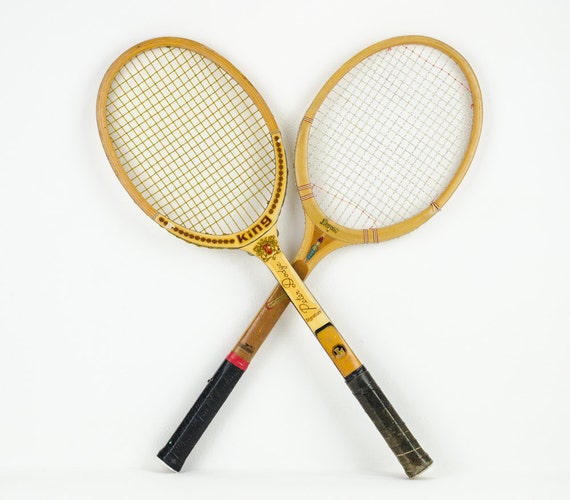 Vintage Wooden Tennis Rackets by tawneyvintage on Etsy